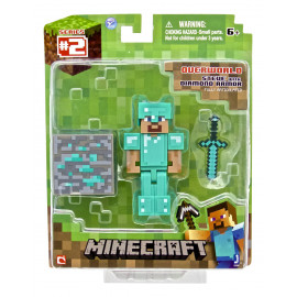 Figúrka Minecraft Diamantový Steve s príslušenstvom 7cm Figúrka Minecraft Diamantový Steve s príslušenstvom 7cm