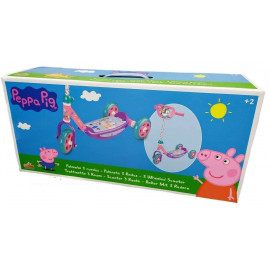 Detská trojkolesová kolobežka Prasiatko Pepina ružová