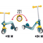 Detská trojkolesová kolobežka 2v1