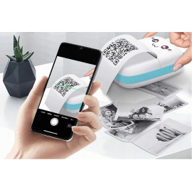 Prenosná bluetooth termotlačiareň Mačička modrá C9