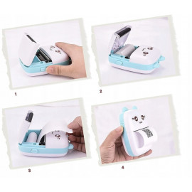 Prenosná bluetooth termotlačiareň Mačička modrá C9