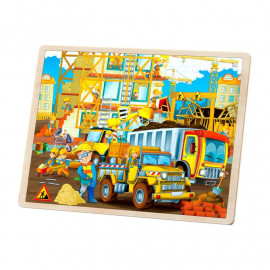 Drevené puzzle stavba 60 dielikov
