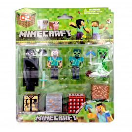 Kolekcia figúrok Minecraft so stavebnými blokmi 12ks