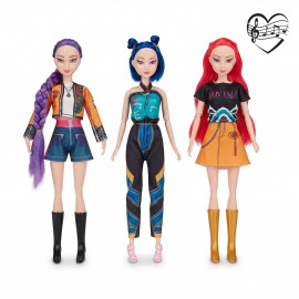 Súprava figúrok Demon Hunters K-pop Spievajúce 3ks 30 cm