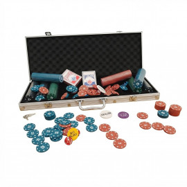 Poker sada v kufríku Exclusive 500 žetónov + karty + kocky