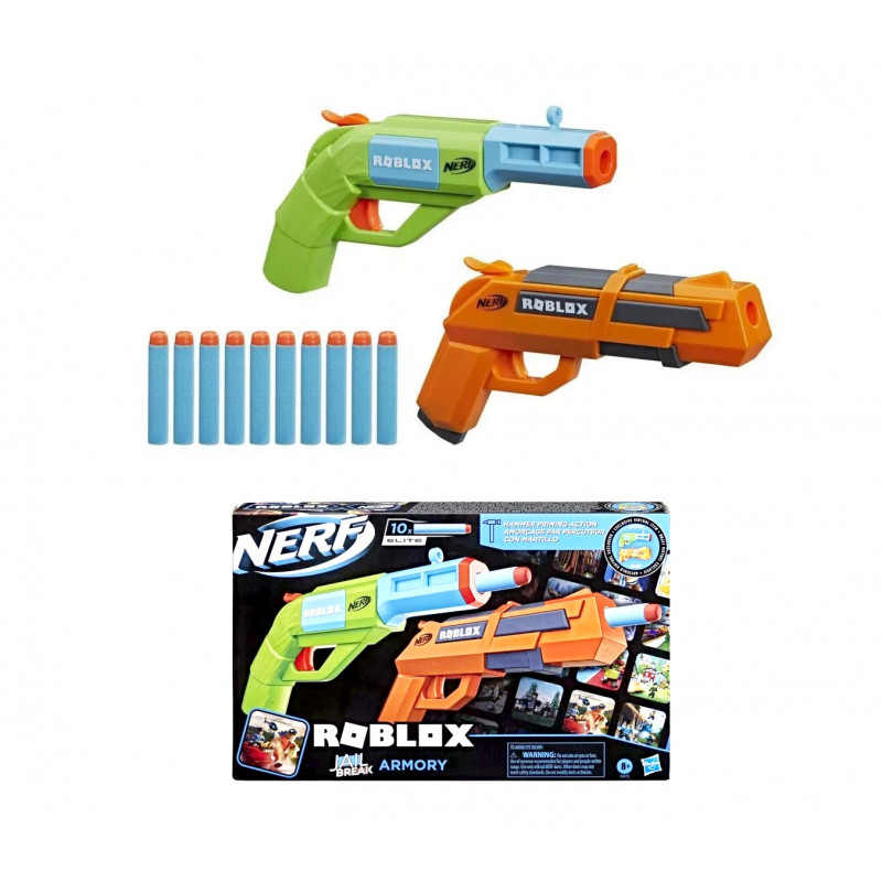 Nerf Roblox Jailbreak Armory Dve pištole s nábojmi Nerf Roblox Jailbreak Armory Dve pištole s nábojmi