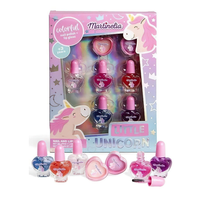 Detská kozmetická sada Laky a balzamy na pery Unicorn