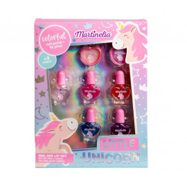 Detská kozmetická sada Laky a balzamy na pery Unicorn