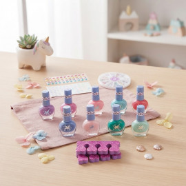 Detská sada na nechty Glitter Unicorn 13v1