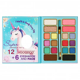Detská kozmetická paleta Glitter Unicorn so zrkadielkom