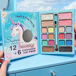Detská kozmetická paleta Glitter Unicorn so zrkadielkom