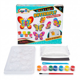 Kreatívna sadrová sada DIY Motýliky - magnety na chladničku