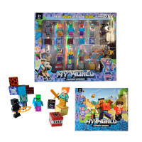 Magnetická stavebnica Minecraft s figúrkami 36ks