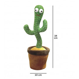 Interaktívna plyšová hračka Kaktus spievajúci tancujúci USB 34cm