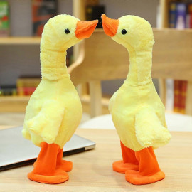 Interaktívna plyšová hračka Kačka spievajúca chodiaca USB 35cm