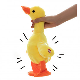 Interaktívna plyšová hračka Kačka spievajúca chodiaca USB 35cm