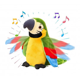 Interaktívna plyšová hračka Papagáj opakujúci mávajúci 21cm