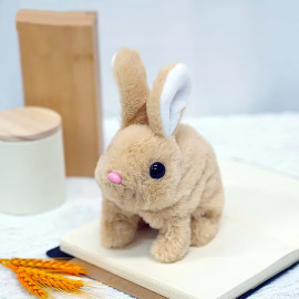 Interaktívna plyšová hračka Zajačik chodiaci so zvukom 18cm