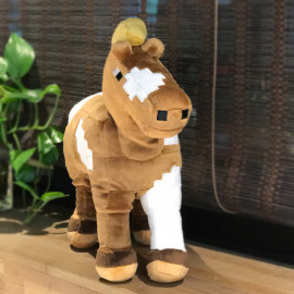 Plyšová hračka Minecraft hnedý kôň 21cm