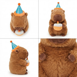 Plyšová hračka Kapybara s tortou Happy Birthday 30cm