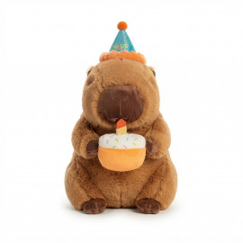 Plyšová hračka Kapybara s tortou Happy Birthday 30cm