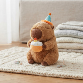 Plyšová hračka Kapybara s tortou Happy Birthday 30cm