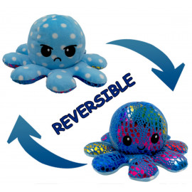 Plyšová obojstranná hračka Chobotnica dúhová 28cm