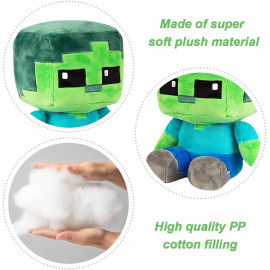 Plyšová hračka Minecraft Zombie Steve Pixel 20cm