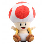 Plyšová hračka Super Mario Toad červená huba 17cm