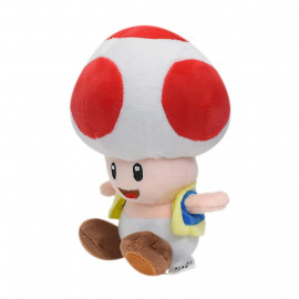 Plyšová hračka Super Mario Toad červená huba 17cm
