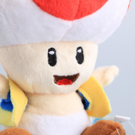 Plyšová hračka Super Mario Toad červená huba 17cm