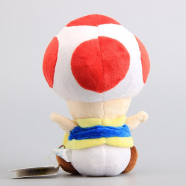 Plyšová hračka Super Mario Toad červená huba 17cm