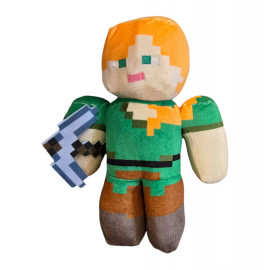 Plyšová hračka Minecraft Alex s krompáčom 27cm