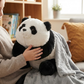 Maxi plyšová panda s dekou Big buddy 45cm 2v1
