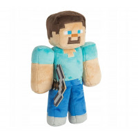 Plyšová hračka Minecraft Steve diamantový s krompáčom 27cm