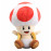 Plyšová hračka Super Mario Toad červená huba 17cm