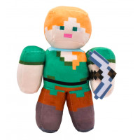 Plyšová hračka Minecraft Alex s krompáčom 27cm