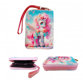 Detská peňaženka Jednorožec s pútkom a karabínou