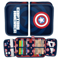 Školský peračník rozkladací s náplňou Kapitán Amerika