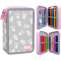 Školský peračník dvojposchodový s náplňou Mačičky