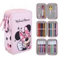 Školský peračník trojposchodový s náplňou Minnie Mouse