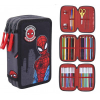 Školský peračník trojposchodový s náplňou Spiderman