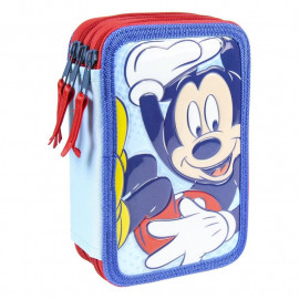 Školský peračník trojposchodový s náplňou Myšák Mickey 3D