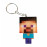 Detská svietiaca kľúčenka Minecraft Steve s krúžkom