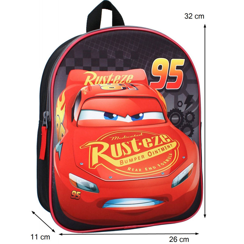 Detský batoh Cars Blesk McQueen s 3D efektom Detský batoh Cars Blesk McQueen s 3D efektom