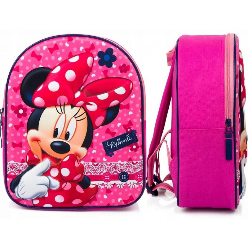 Dětský batoh Myška Minnie ružová s 3D efektem Dětský batoh Myška Minnie ružová s 3D efektem