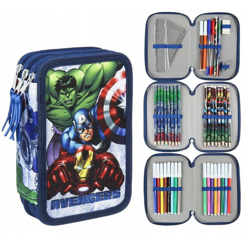 Školský peračník trojposchodový s náplňou Avengers Hulk Školský peračník trojposchodový s náplňou Avengers Hulk