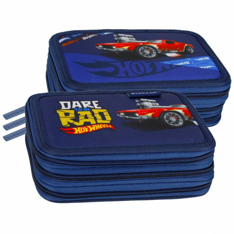 Školský peračník trojposchodový s náplňou HOT WHEELS Školský peračník trojposchodový s náplňou HOT WHEELS
