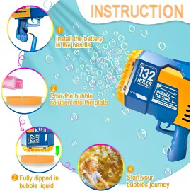 Maxi pištoľ na bublinky - 132 bublín