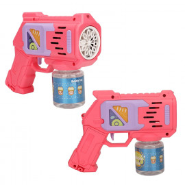 Automatická pištoľ na bubliny ružová s náplňou
